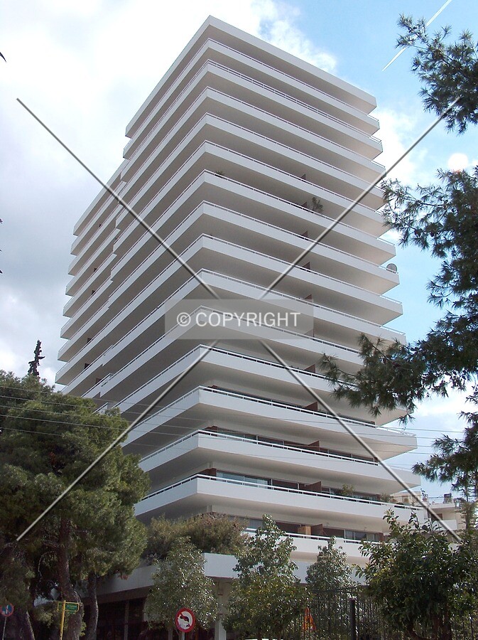 Street level view from Sarantaporou Street
