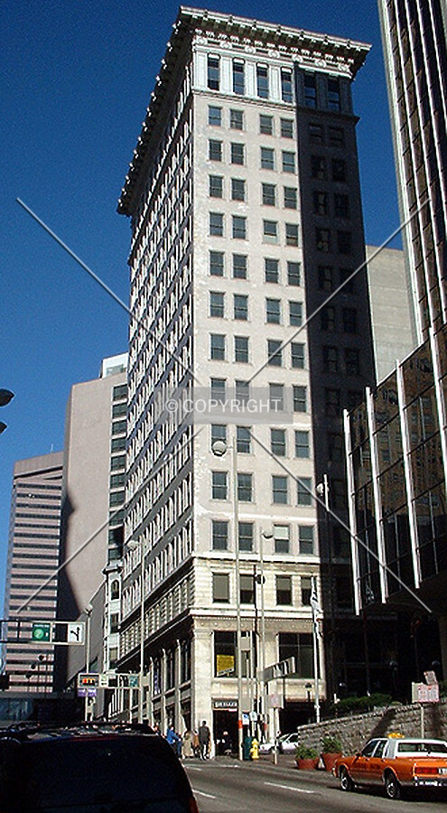 Southeast corner from Vine Street, shadowed by the Provident Tower