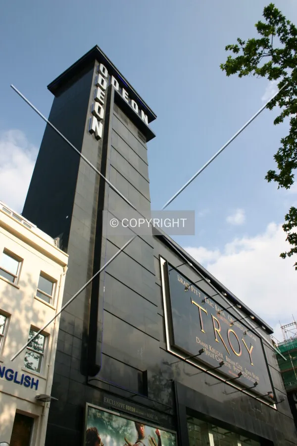 Looking up from Leicester Square