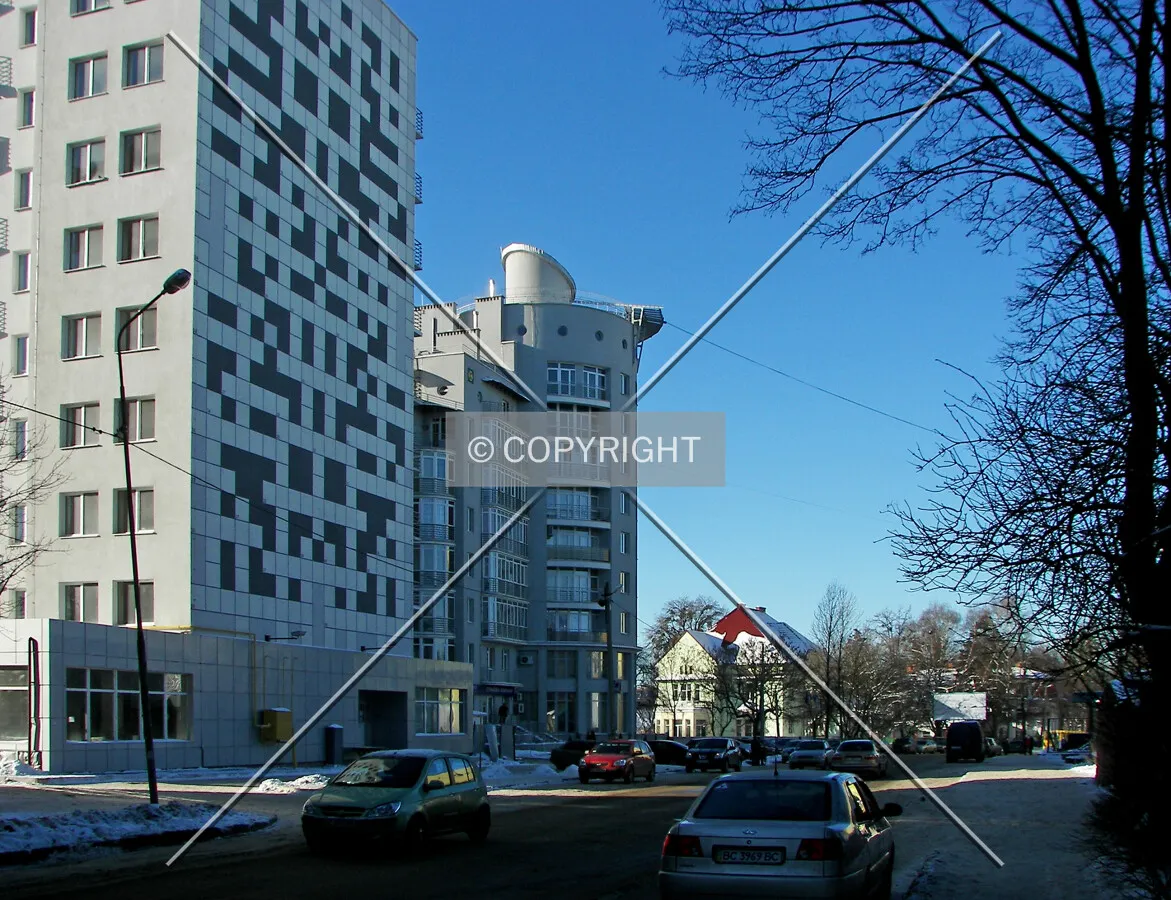 Looking along the Sakharova Street