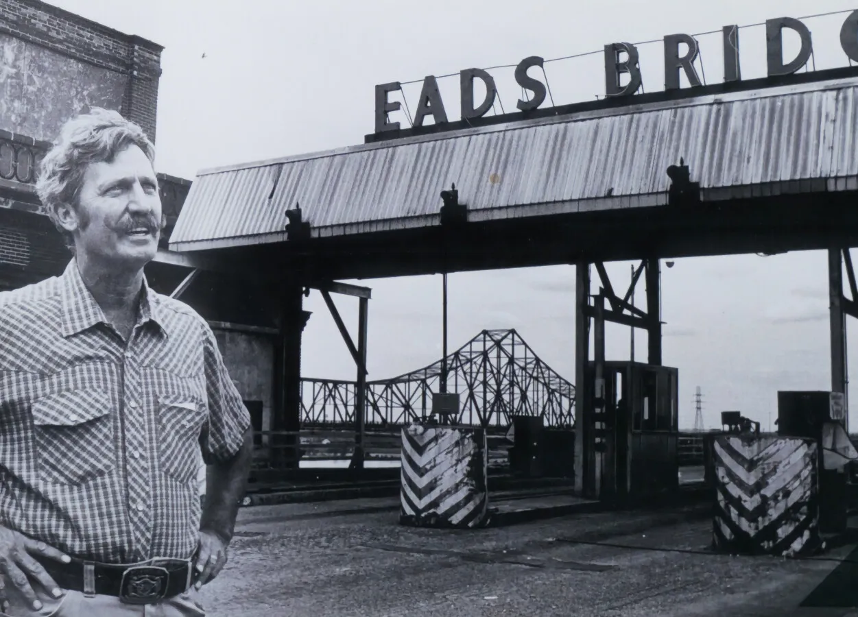 Charlie Immethun staging by the toll booths; 1982