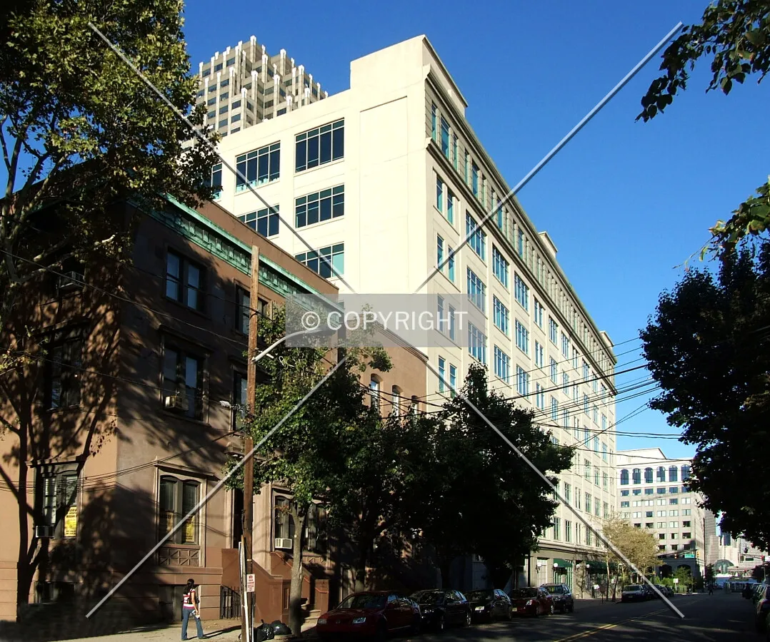 View from the west along Grand Street