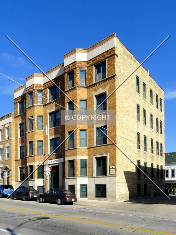 From across West Wells Street to the southeast