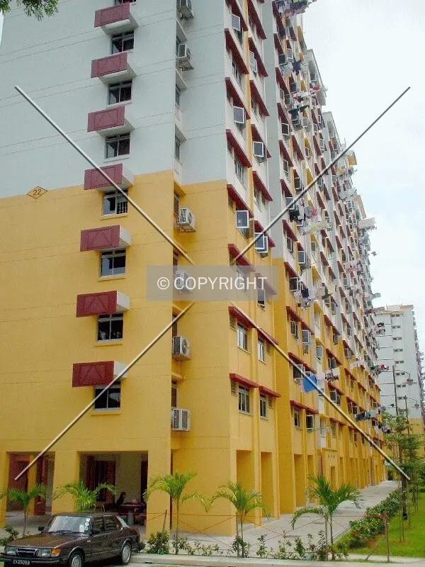 Back facade of block