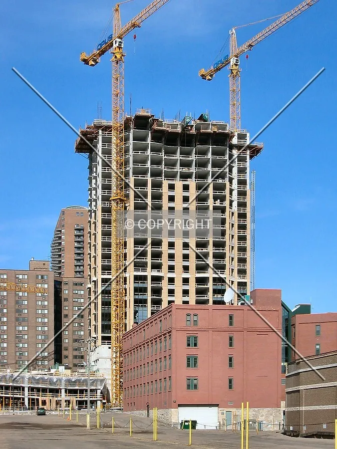 View from the east, rising over Mill Place