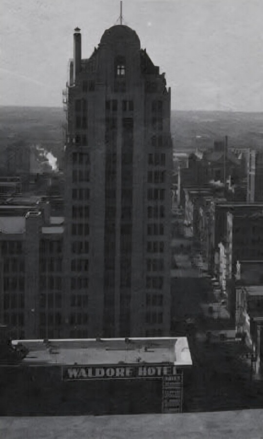 Vintage view from the Baker Hotel to the east