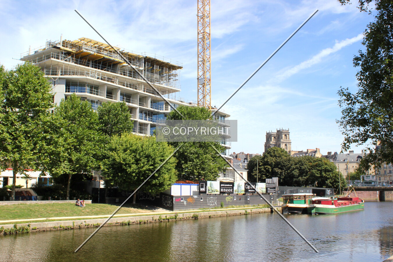 West view from the Vilaine river.