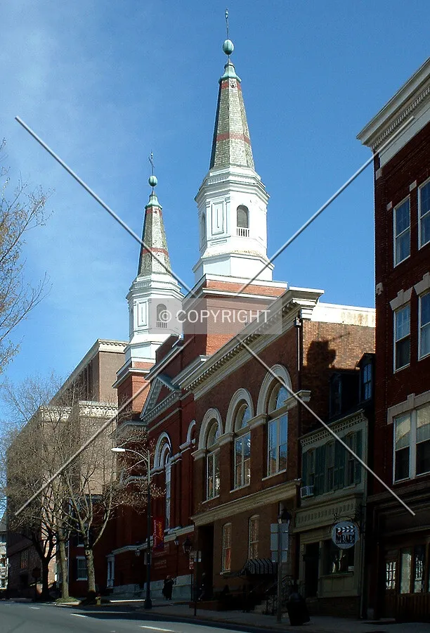 View from the northwest along Orange Street
