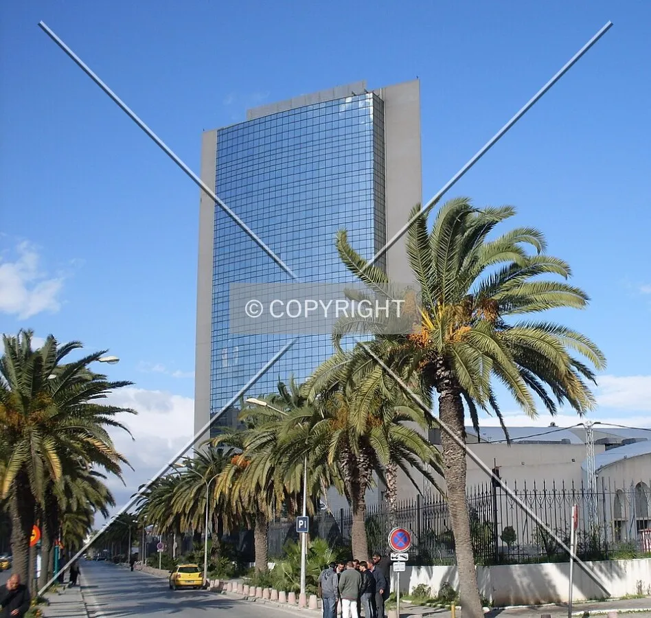 Nation Tower in Tunis, Tunisia. Photo taken by Rais67.