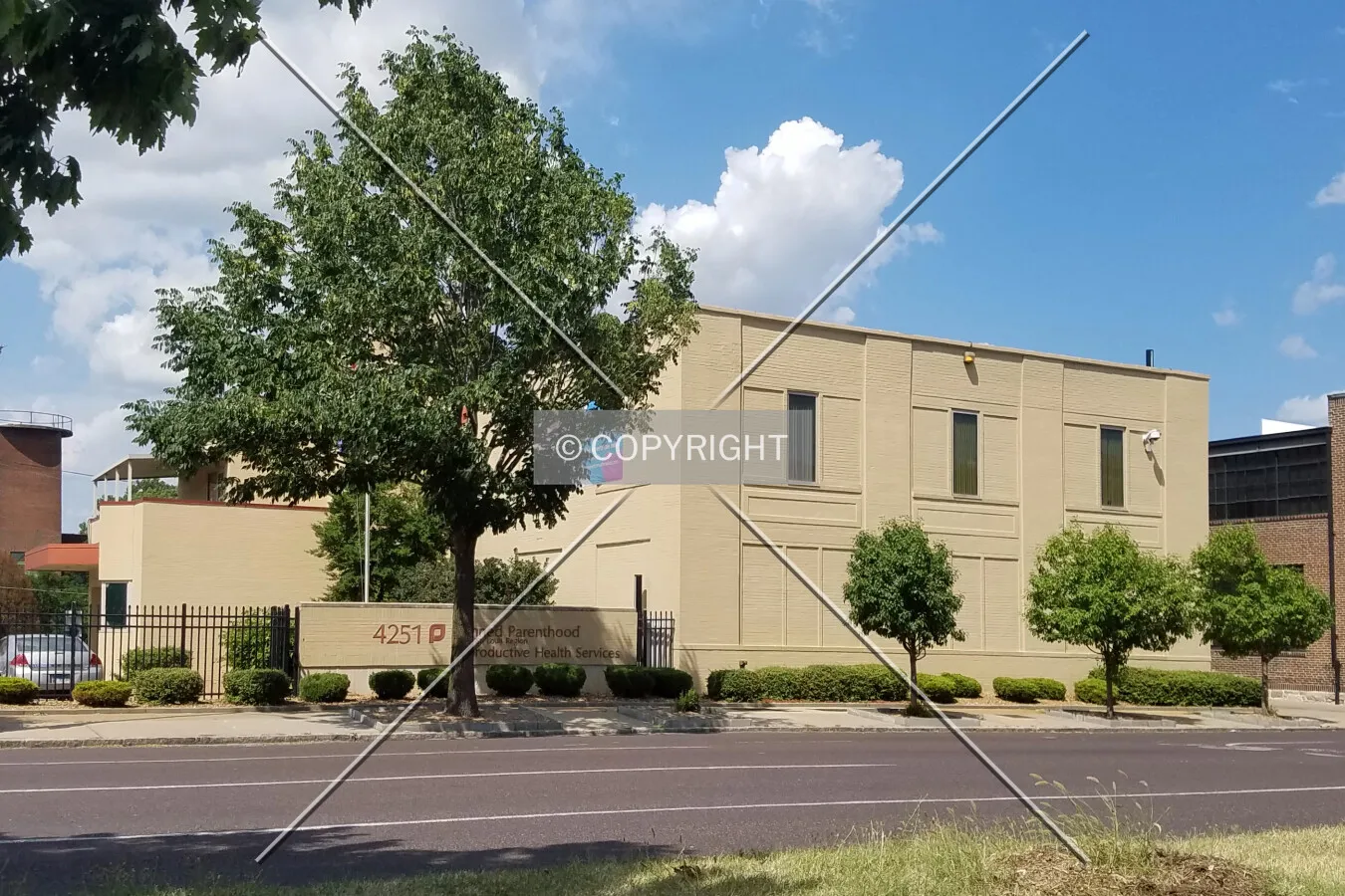 View from the southwest; July 12, 2017