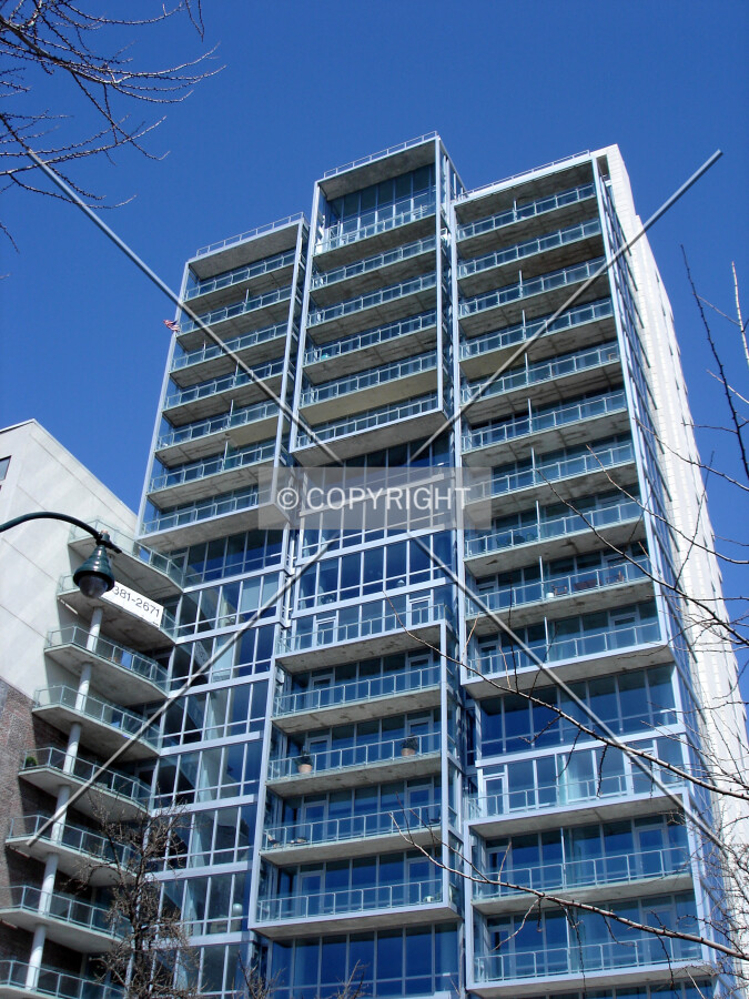 Looking up from 110th