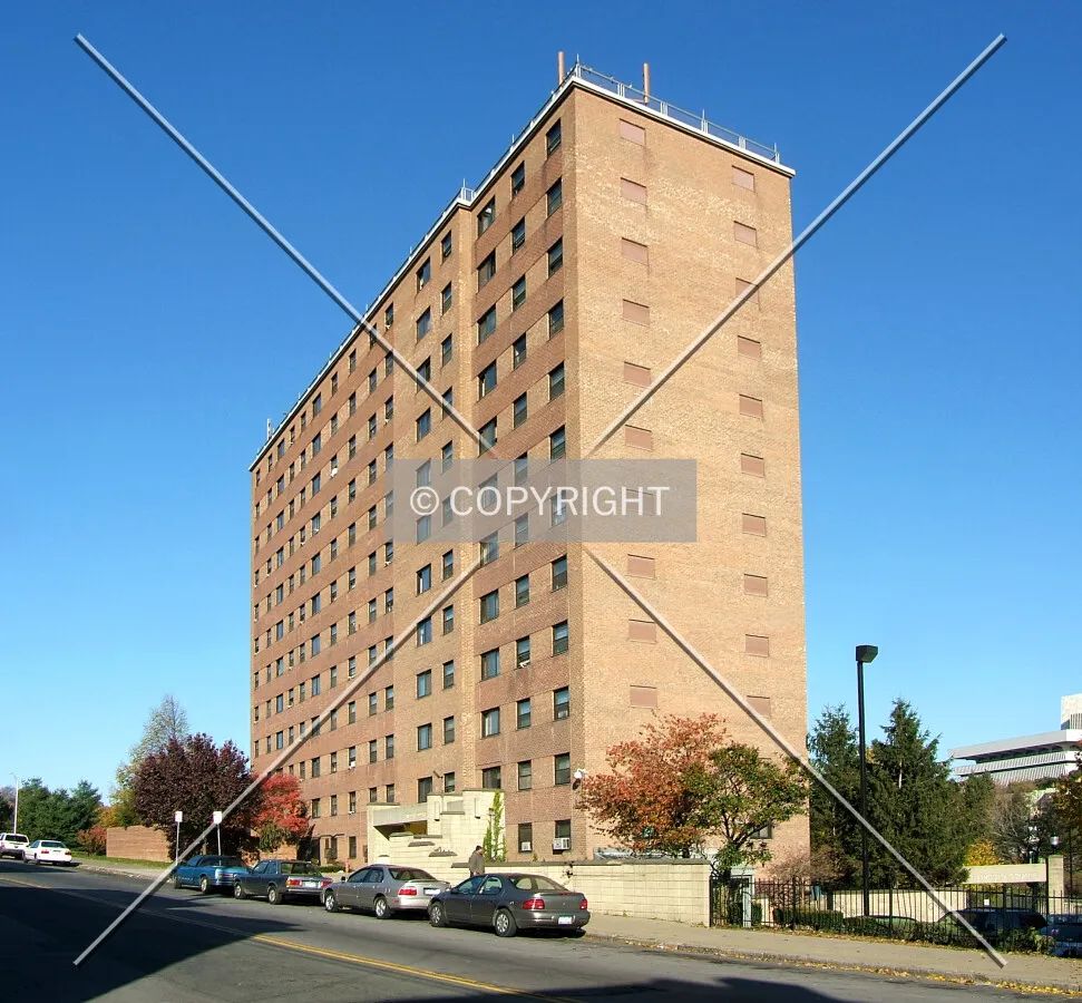 View from the southeast along Morton Avenue