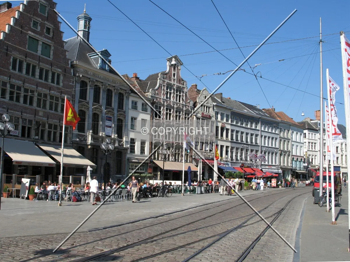 Typical old houses on the Korenmarkt