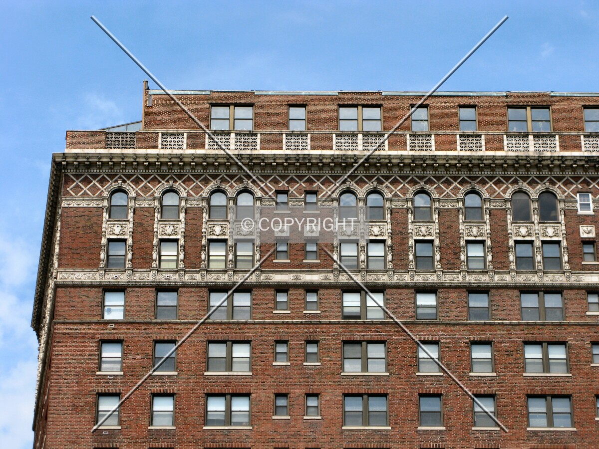 Looking up the east side from Lindell Boulevard