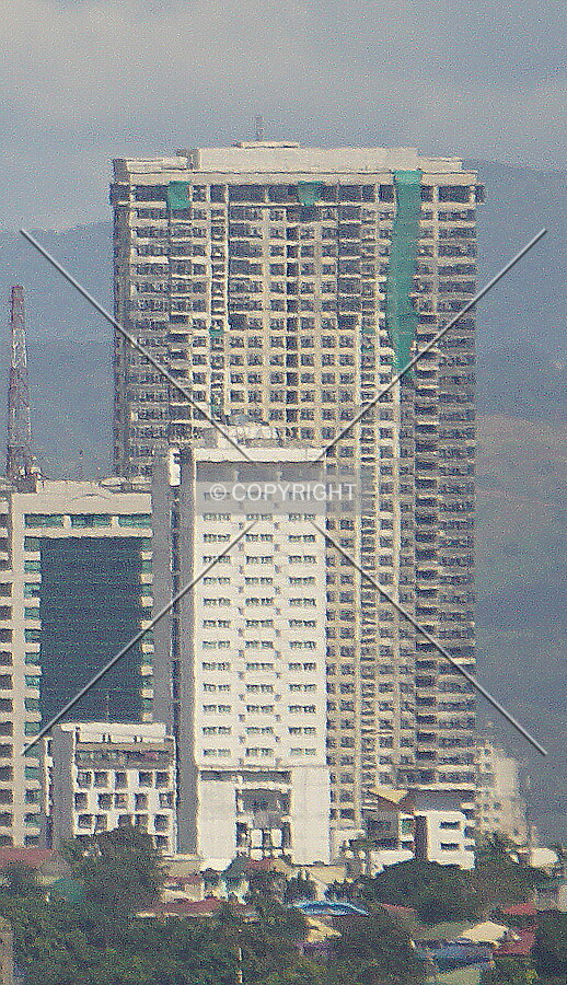 Distant view from the west during construction; February 21, 2018