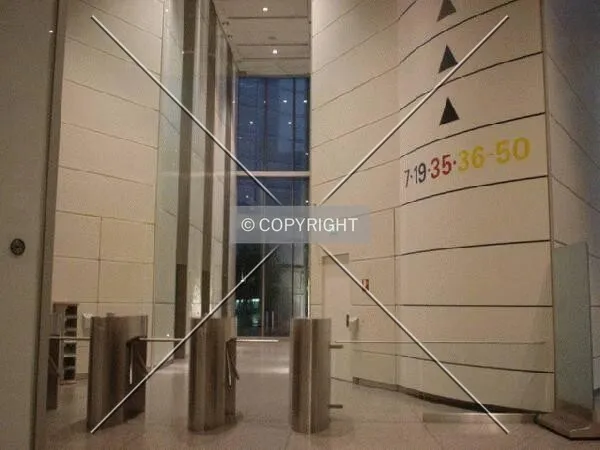 Entrance to one of the elevator banks
