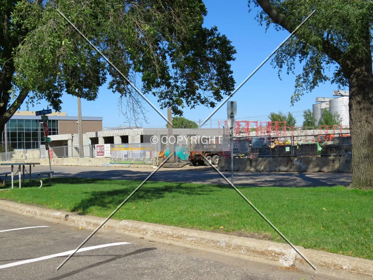 View to the northwest across 4th Street SE