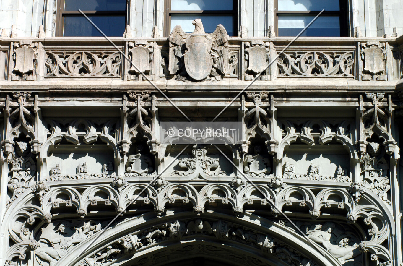 Detail above the entrance