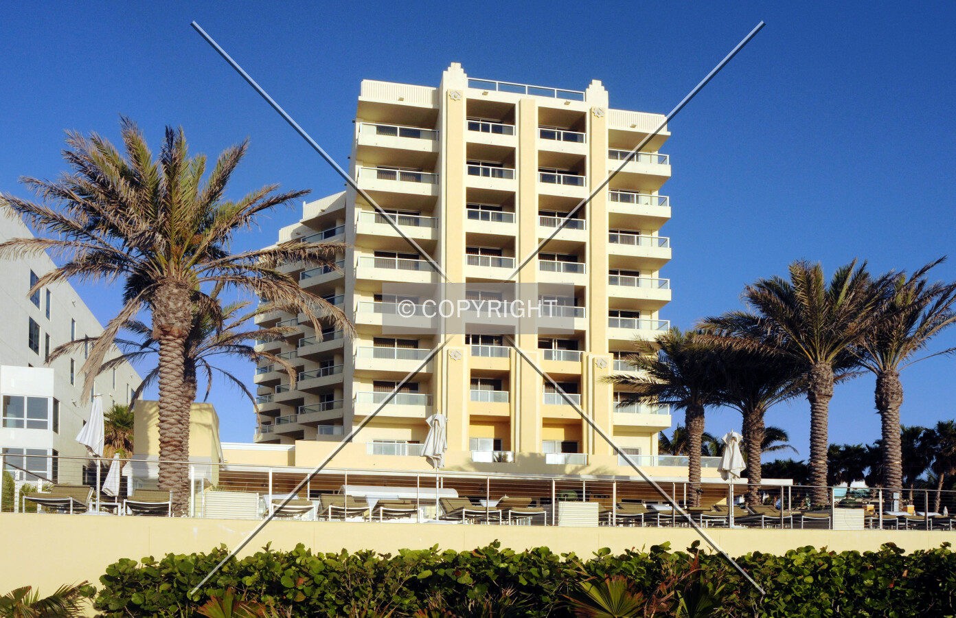 View from the east along the beach