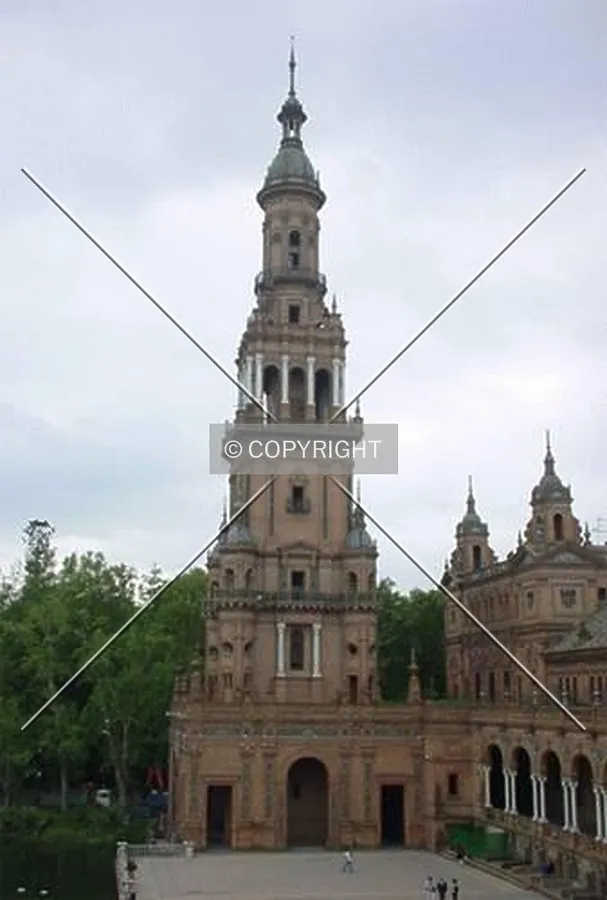 Detailed view of historical tower