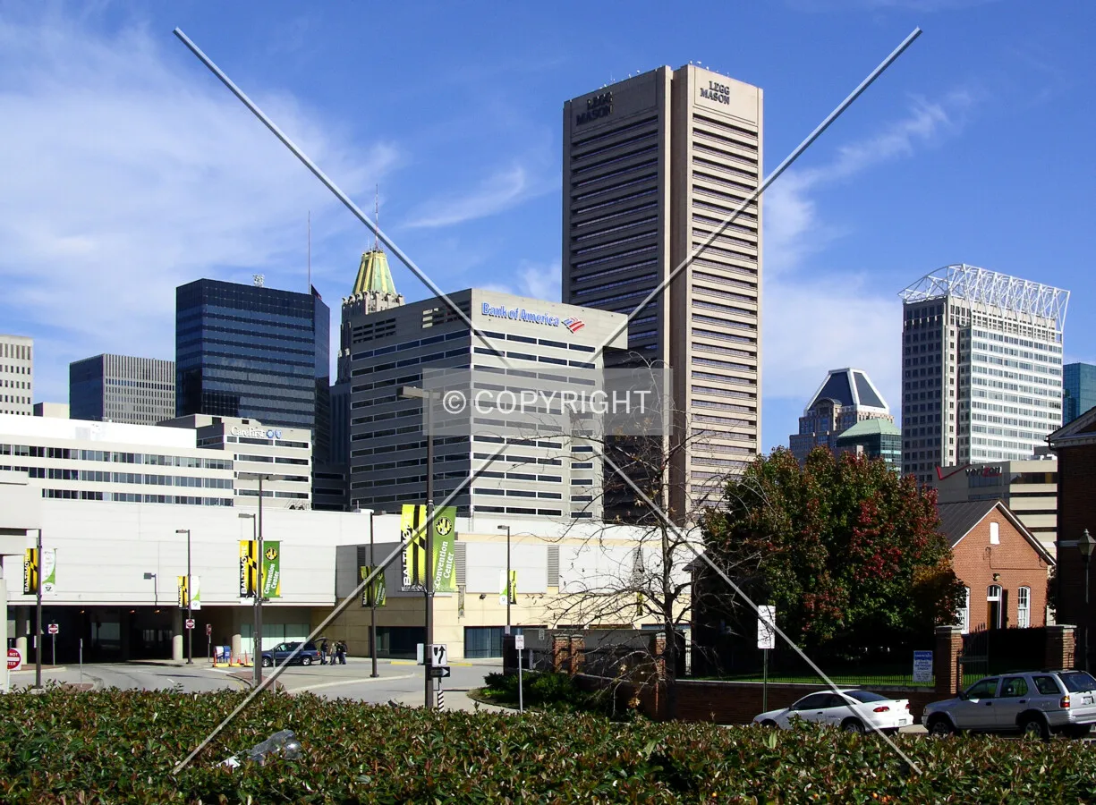 Partial skyline view from the southwest along Conway Street