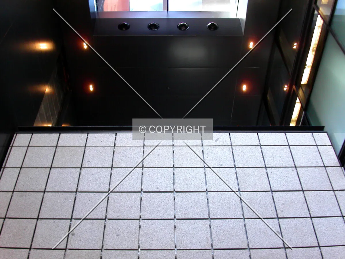 Looking up to the new entrance area