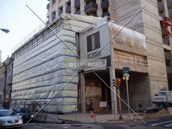 Remodeling the north side of the base on Walnut Street
