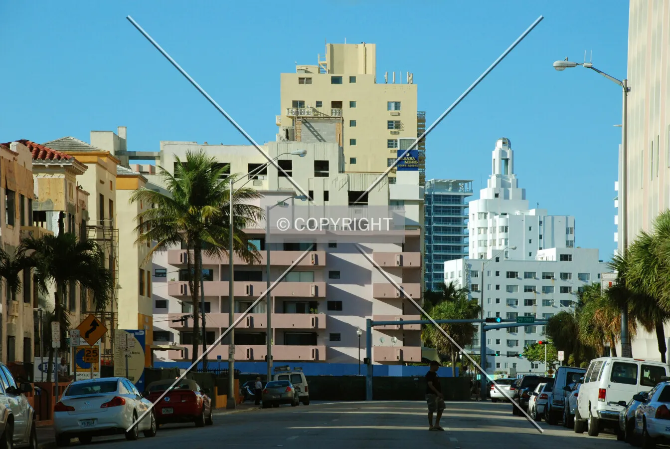 View from the south on Collins Avenue