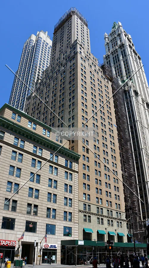 View from the southeast at Broadway and Park Row
