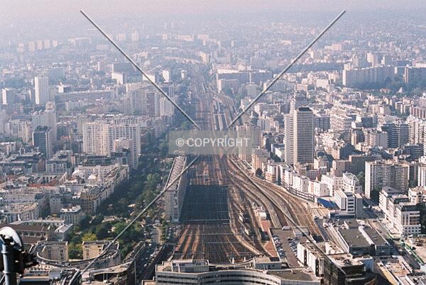 View over Paris; As seen from rooftop of Tour Montparnasse to the southwest
