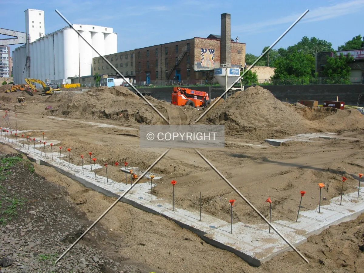 Foundation work from Main Street and 6th Avenue SE