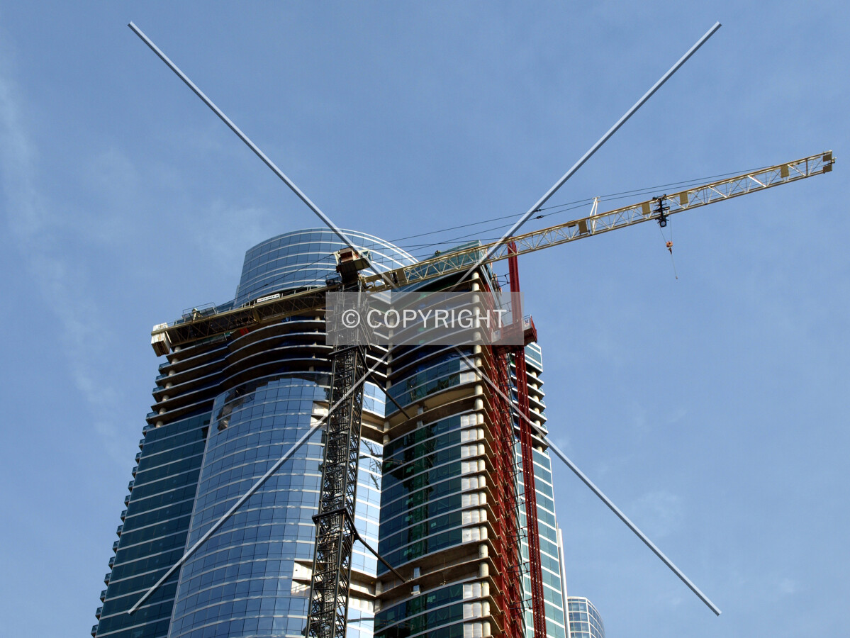 Dismantling of tower crane from the west