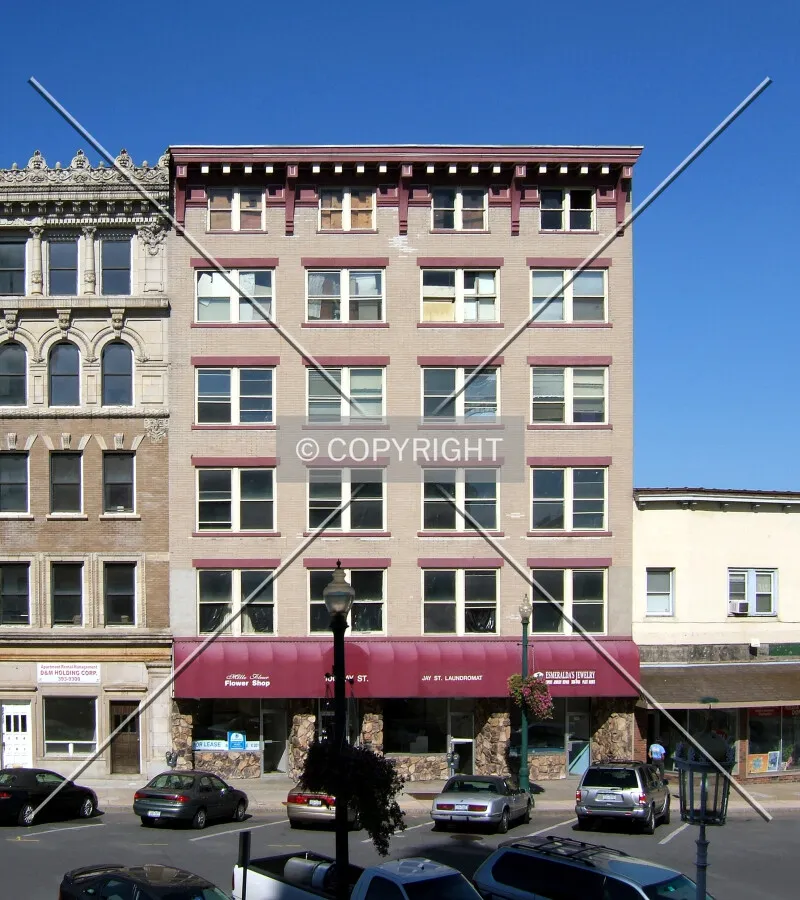 View from the southeast across Jay Street