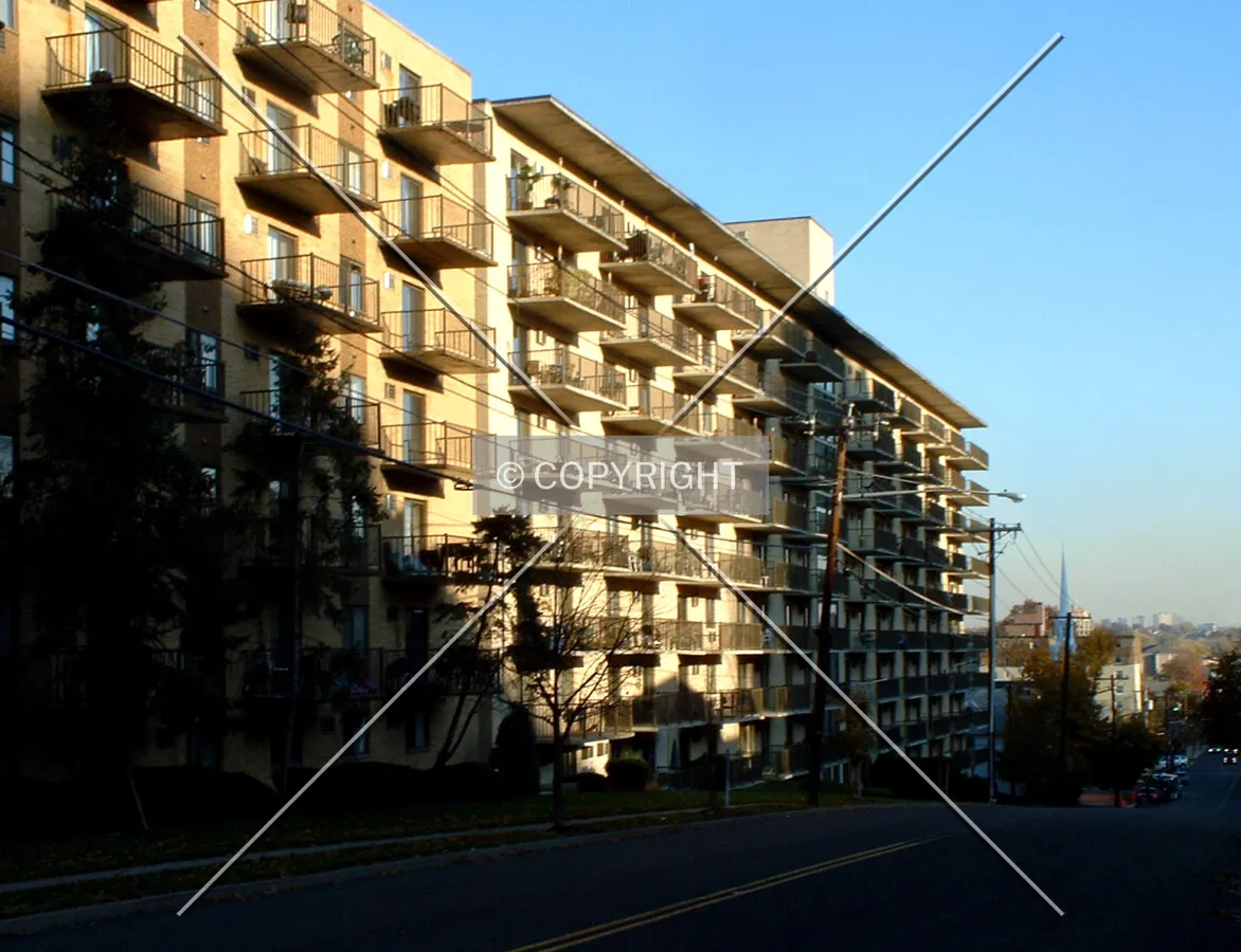 View from the northwest along Central Avenue