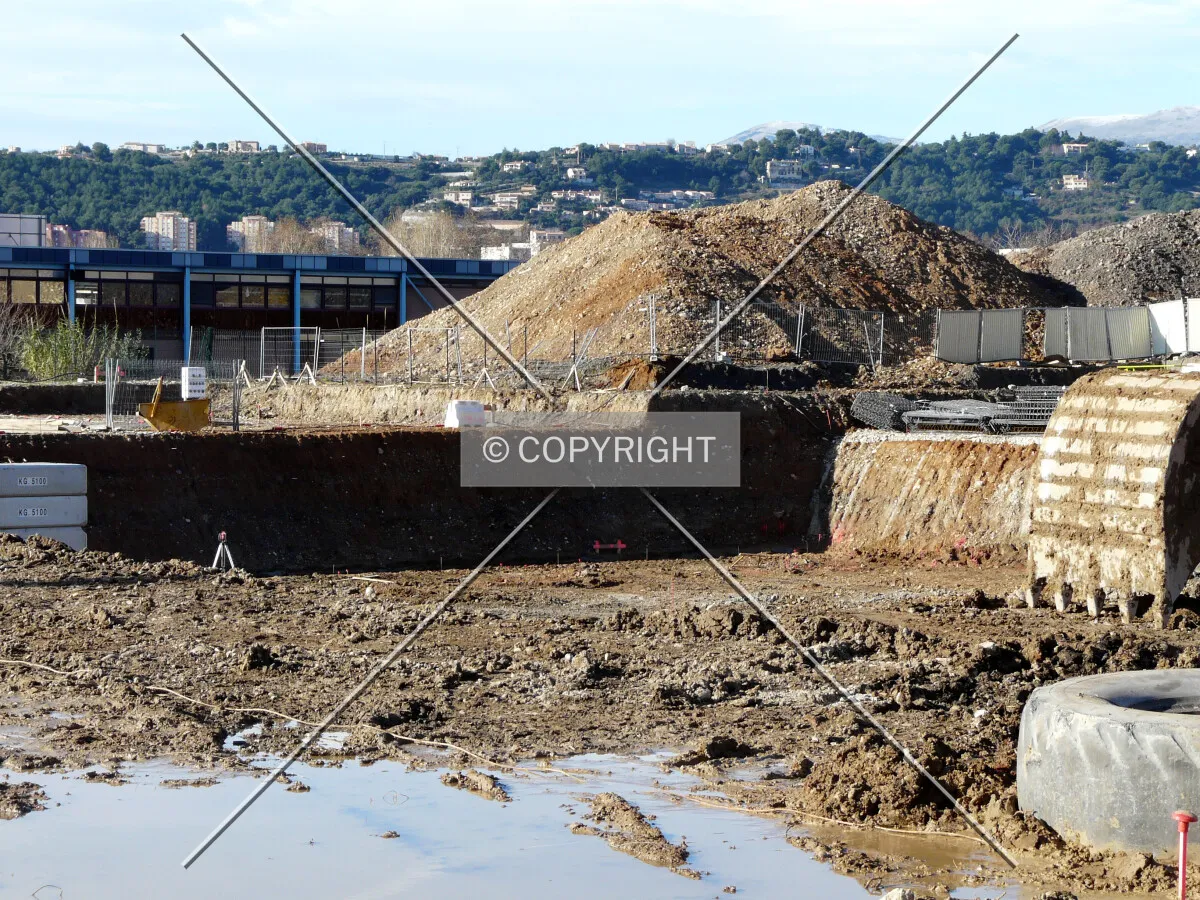 Excavation for the underground parking