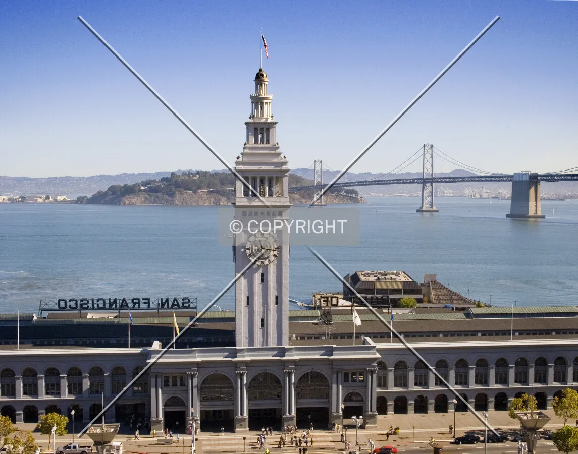 View from the west with the Bay Bridge in the background