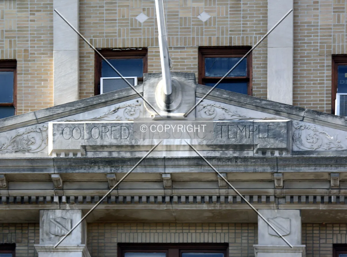 Ghost of Jim Crow, Colored Masonic Temple signage on the 4th Avenie facade