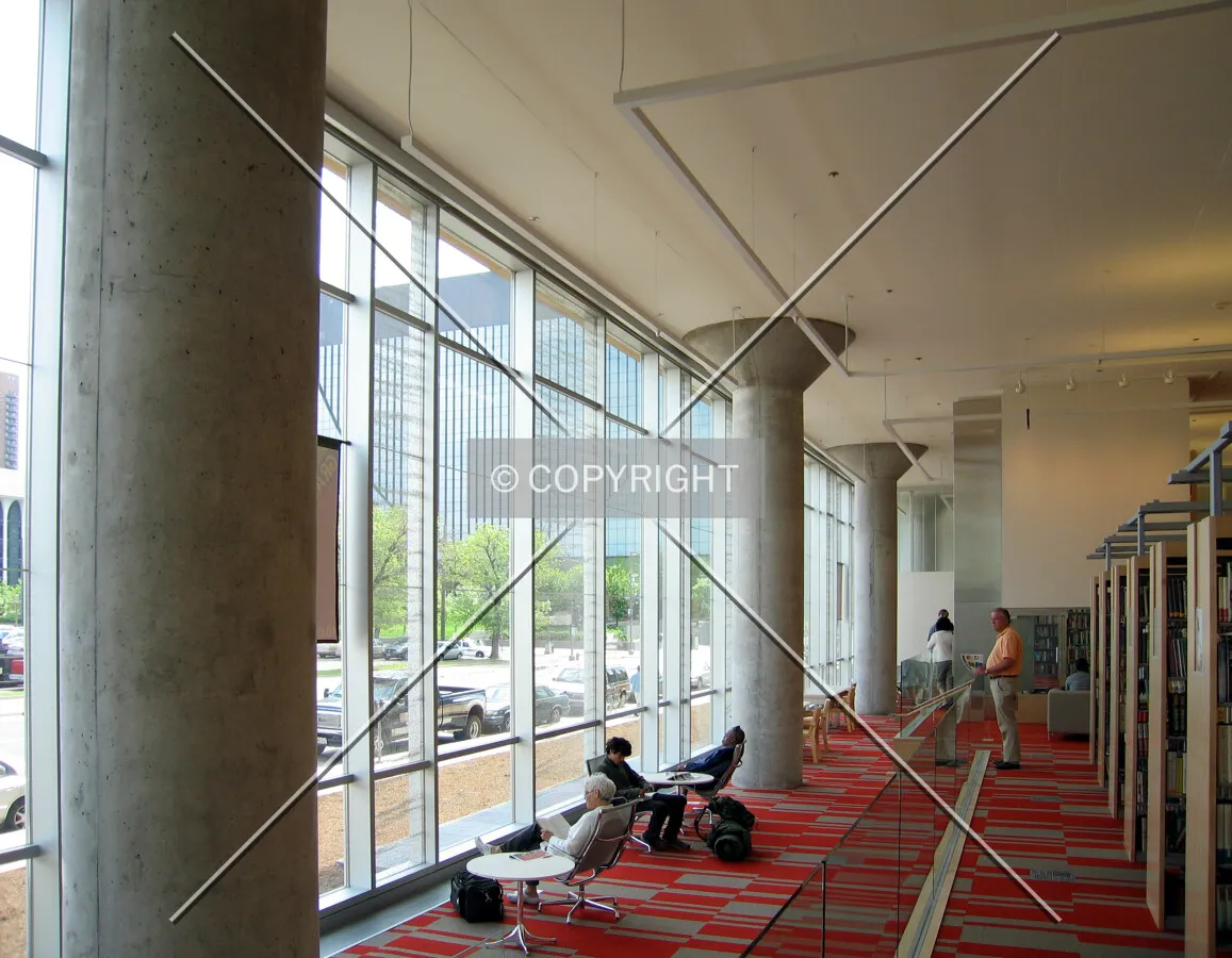 Reading area on north side, overlooking 3rd Street