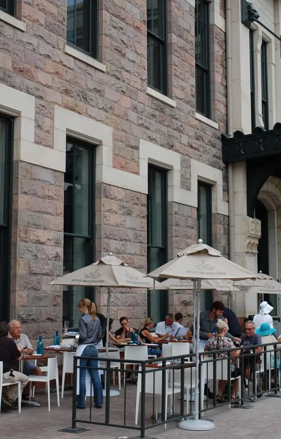 Enjoying outdoor dining