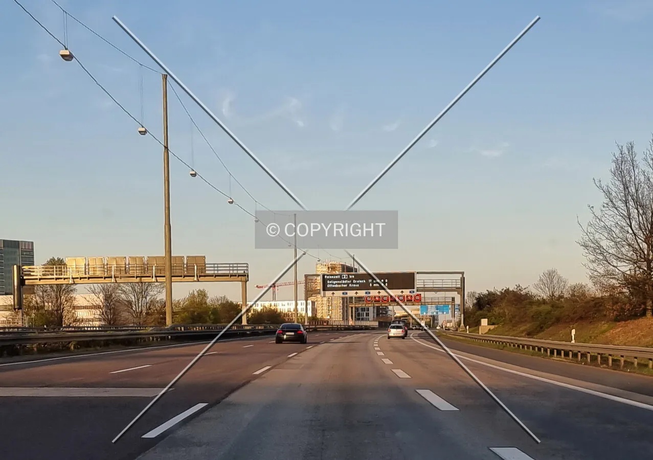 A 3 freeway at Frankfurt Airport