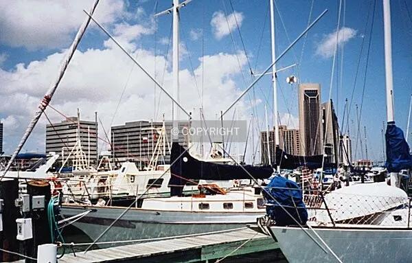 Shoreline Plaza from the docks