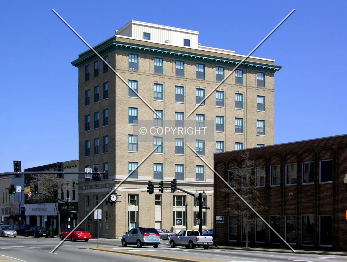 From across North Main Street to the southwest