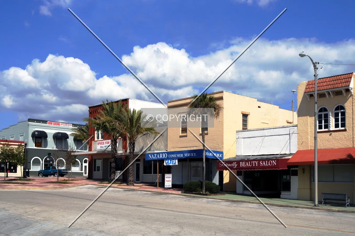 View from the southwest along North 6th Street