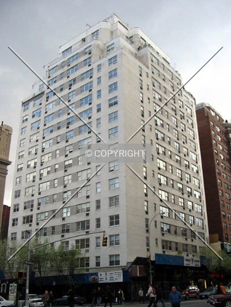 View to the south from 3rd Avenue before the white bricks were replaced with red bricks