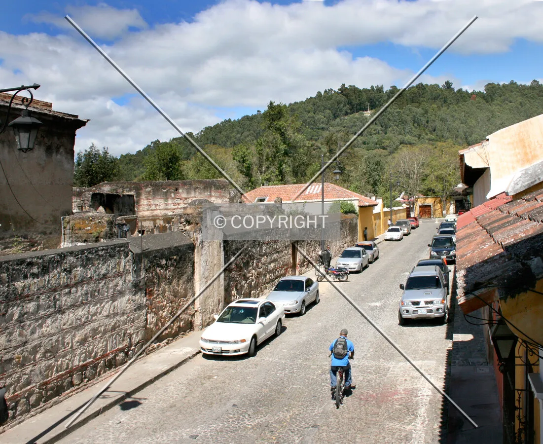 Typical cobblestone street