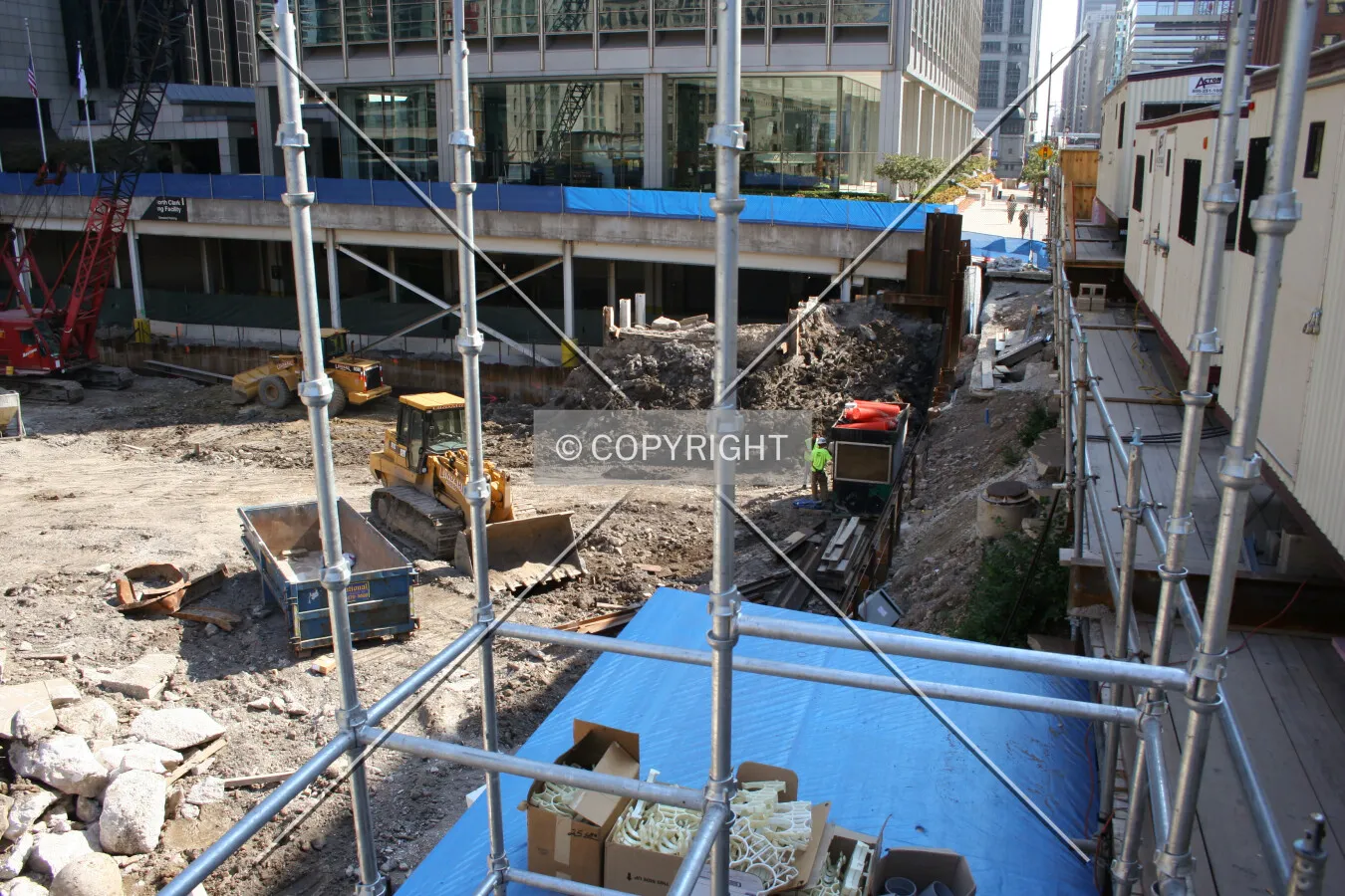 Western side of the site from the top of the stairway to the field office