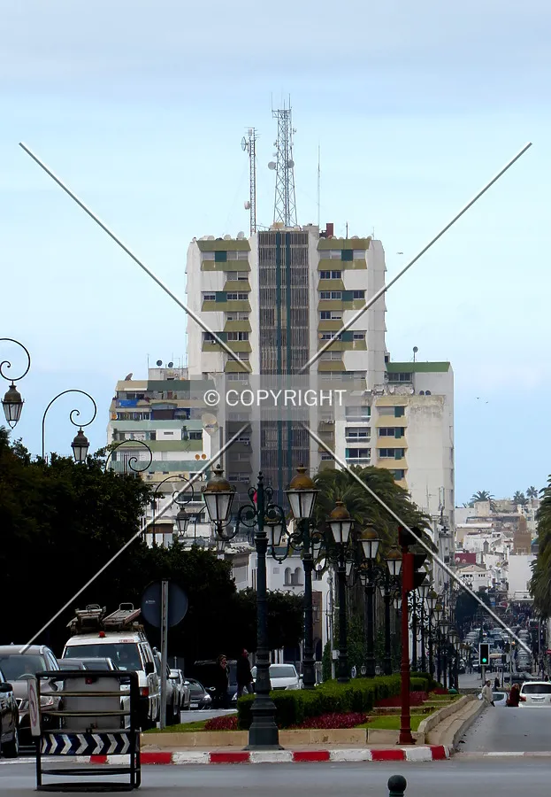 From across Avenue Mohamed V to the southwest