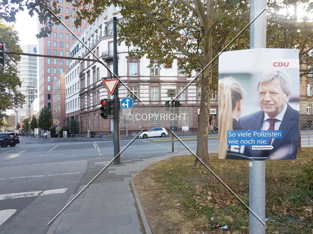 Volker Bouffier on an election poster