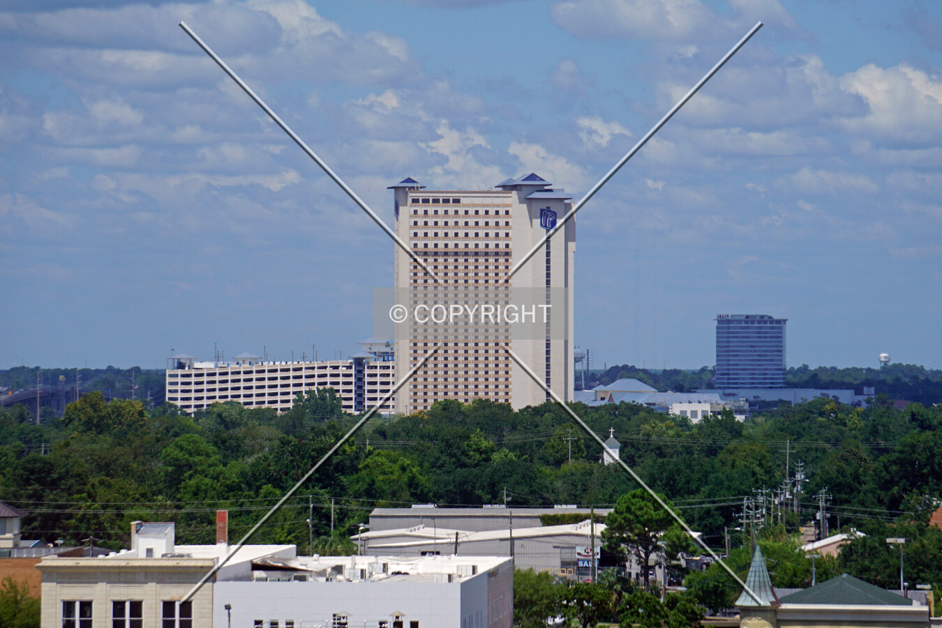 Distant view from the south; August 29, 2016