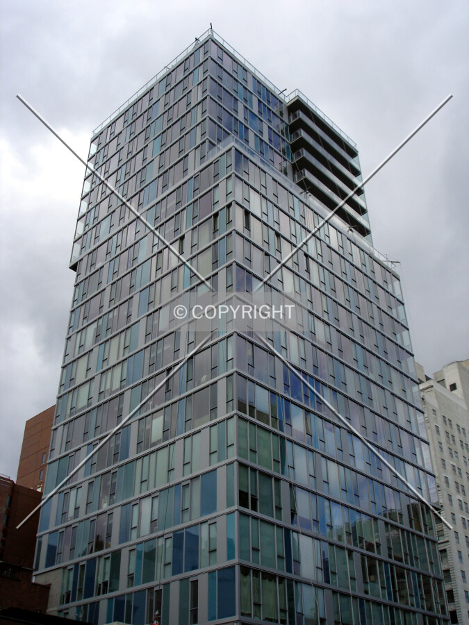 Looking up the southeast corner